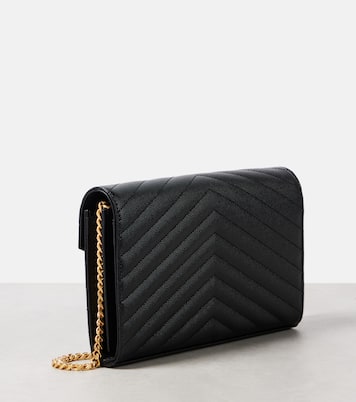 Portefeuille à chaîne Cassandre matelassé en cuir | Saint Laurent