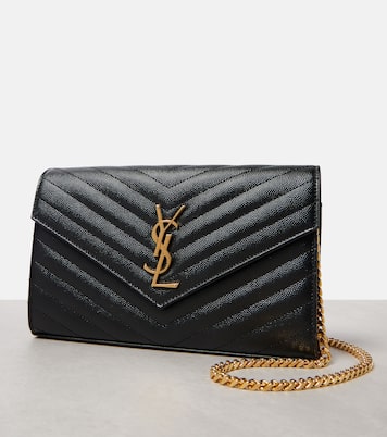 Portefeuille à chaîne Cassandre matelassé en cuir | Saint Laurent
