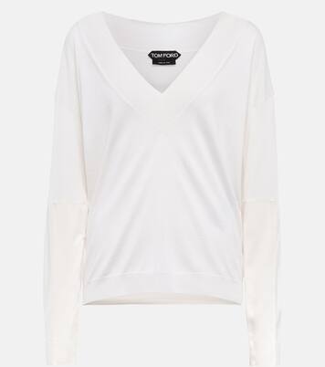 Jersey de cachemir y seda con paneles | Tom Ford