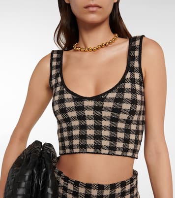 Argia checked crop top | Altuzarra
