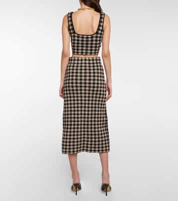 Argia checked crop top | Altuzarra