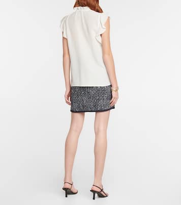 Ruffled silk satin top | Etro