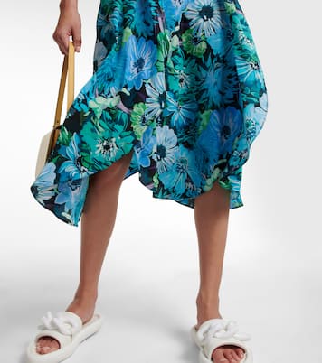 Gonna in seta crêpe de chine con stampa | Stella McCartney