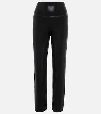 Pantaloni a vita alta in lamé | Norma Kamali