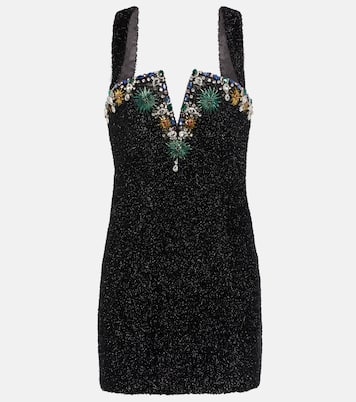 Embellished wool-blend minidress | Miss Sohee