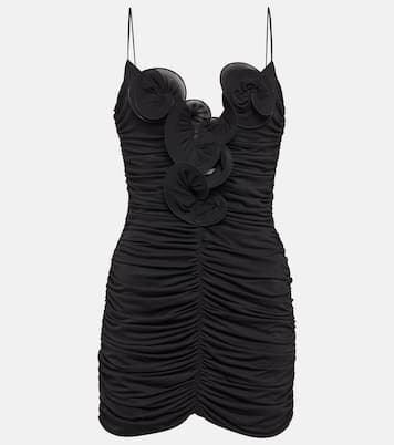 Floral-appliqué ruched minidress | Magda Butrym