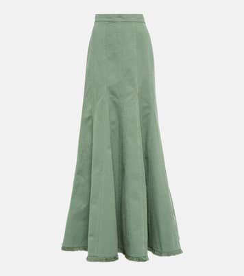 Flared high-rise cotton maxi skirt | Max Mara