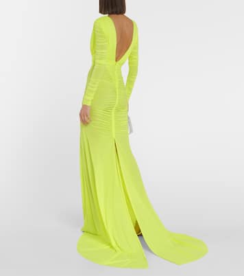 Ruched satin gown | Alex Perry