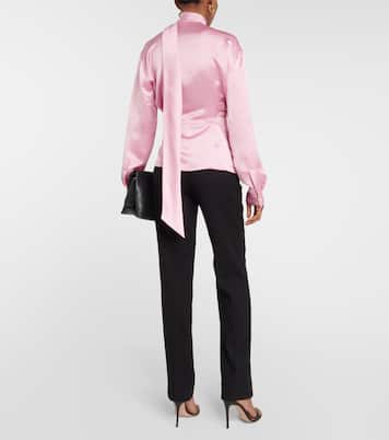 Blusa asimmetrica in raso | Victoria Beckham