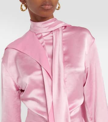 Blusa asimmetrica in raso | Victoria Beckham