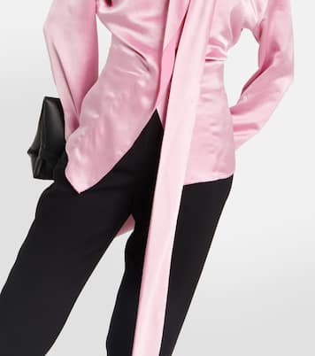 Blusa asimmetrica in raso | Victoria Beckham