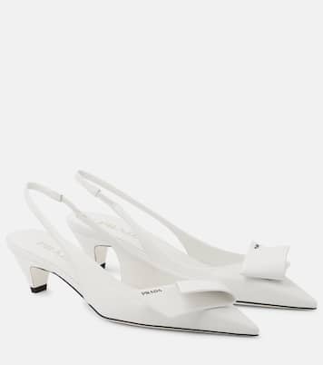Slingback-Pumps Modellerie aus Leder | Prada