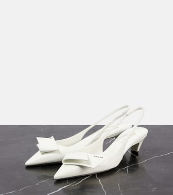 Slingback-Pumps Modellerie aus Leder | Prada