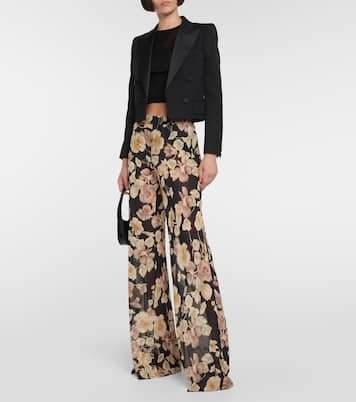 Cropped wool tuxedo jacket | Saint Laurent