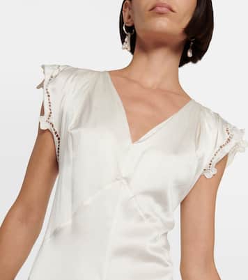 Robe midi Jordina en soie mélangée | Isabel Marant