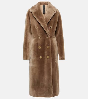 Cappotto doppiopetto in shearling | Blancha