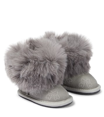 Bebé - botas de ante con pelo sintético | Monnalisa