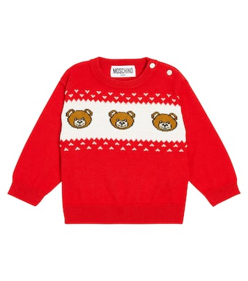 Baby - Pullover Teddy Bear in lana e cotone | Moschino Kids
