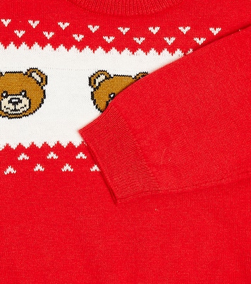Baby - Pullover Teddy Bear in lana e cotone | Moschino Kids