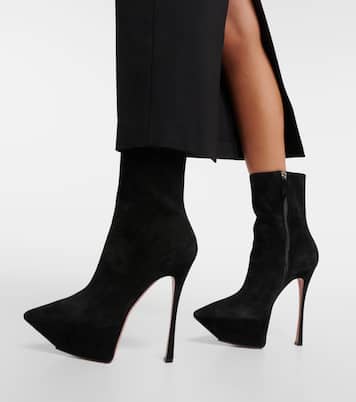 Stivaletti Yigit 150 in suede | Amina Muaddi