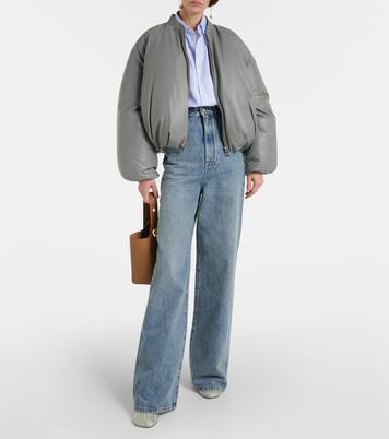 Wattierte Bomberjacke aus Leder | Loewe