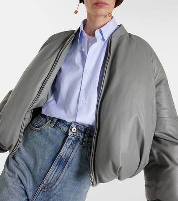 Wattierte Bomberjacke aus Leder | Loewe