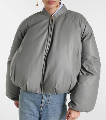 Wattierte Bomberjacke aus Leder | Loewe