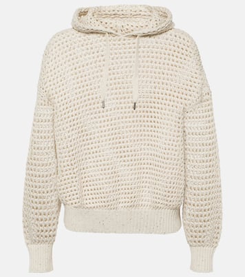 Sudadera calada de mezcla de algodón | Brunello Cucinelli