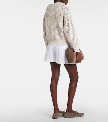Sudadera calada de mezcla de algodón | Brunello Cucinelli