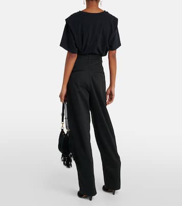 Pantaloni a gamba larga Lenadi in cotone | Isabel Marant