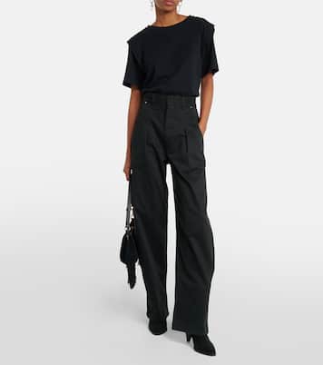 Pantaloni a gamba larga Lenadi in cotone | Isabel Marant