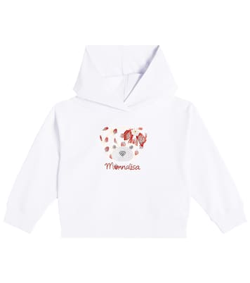 Printed cotton-blend jersey hoodie | Monnalisa