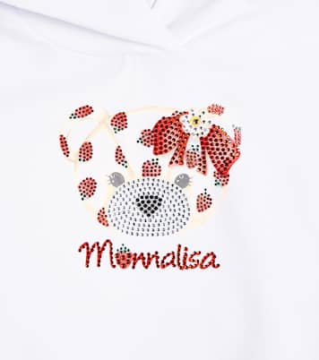 Printed cotton-blend jersey hoodie | Monnalisa