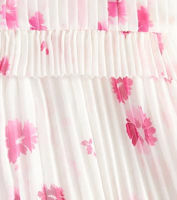 Abito in chiffon a pieghe con stampa | Self-Portrait Kids