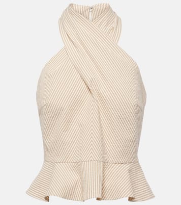 Top Drey in seersucker di cotone | Veronica Beard