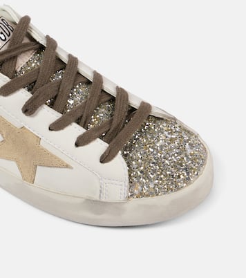 Sneakers Super-Star aus Leder mit Glitter | Golden Goose