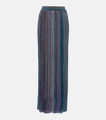 Verzierter Maxirock aus Häkelstrick | Missoni
