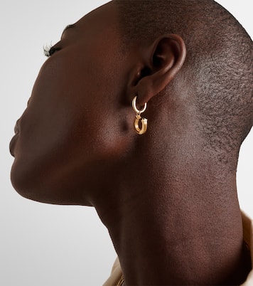 Boucle d'oreille unique Baby Charm Horseshoe en or 18 ct et saphir | Marie Lichtenberg