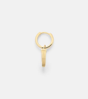 Boucle d'oreille unique Baby Charm Horseshoe en or 18 ct et saphir | Marie Lichtenberg