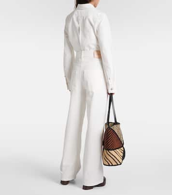 High-Rise Wide-Leg Jeans Anagram | Loewe