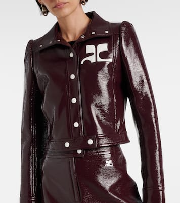 Reedition logo cropped vinyl jacket | Courrèges