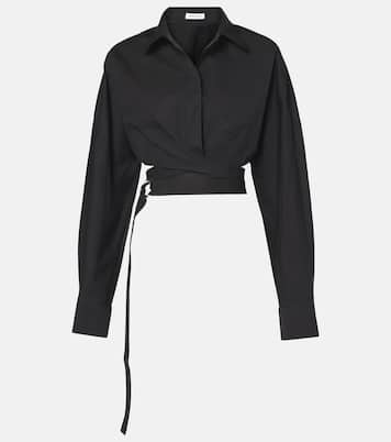 Camicia cropped in popeline di cotone | Alaïa