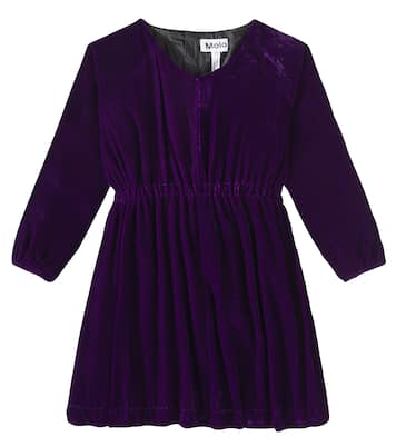 Vestido Cali fruncido de terciopelo | Molo