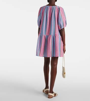 Zoelle embroidered cotton minidress | Velvet