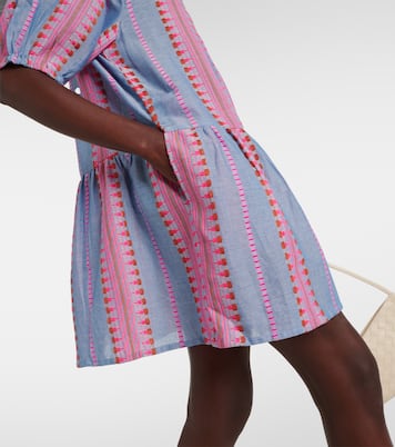 Zoelle embroidered cotton minidress | Velvet