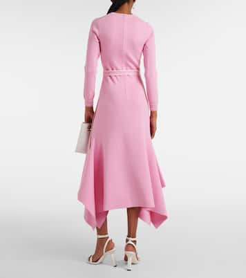 Belted knitted midi dress | Monique Lhuillier
