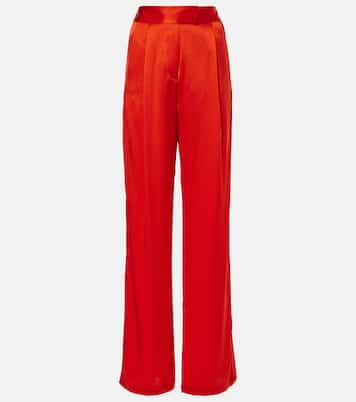 Weite High-Rise-Hose aus Seidensatin | The Sei