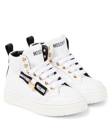 Sneakers in pelle con logo | Moschino Kids