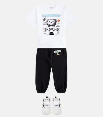 Sneakers in pelle con logo | Moschino Kids