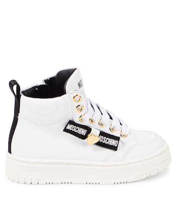 Sneakers in pelle con logo | Moschino Kids